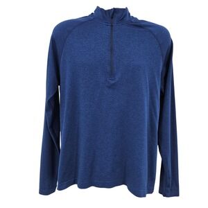 New‎ Rhone Pullover Mens M Blue Versatile Shirt 1/4 Zip Long Sleeve Training